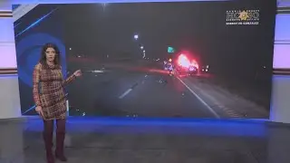 Video shows driver being rescued from burning car in Houston area