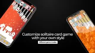 Casual solitaire card game with cute animal cards
