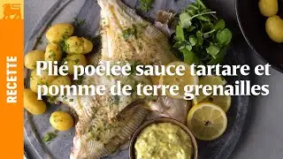 Pli&eacute; po&ecirc;l&eacute;e sauce tartare et pomme de terre grenailles