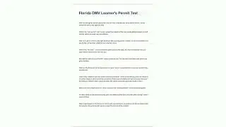 Florida DMV Learners Permit Test exam 2023 with 100 correct answers35