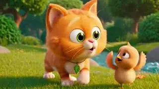 😺Cat on a Mission | Funny Cat Song | Poem for the Milk pool🐱Cartoon Video