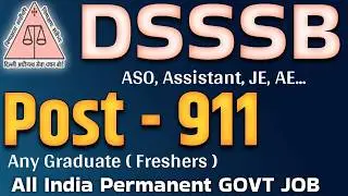 DSSSB new vacancy 2026 notification | DSSSB ASO recruitment | government job vacancy 2026 |