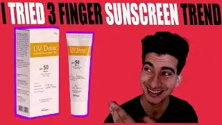 I tried viral 3 fingers sunscreen trend ~ #youtubeshorts #shorts #trend