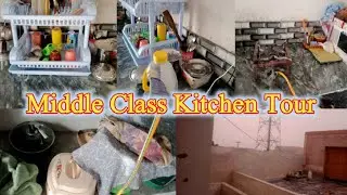 Middle Class Kitchen Tour || Small kitchen Tour | non Modular kitchen organize | Nadia Cooking Vlog