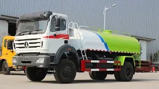 Beiben 4x4 off road water truck, 290 Hp engine