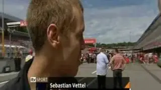 Webber And Vettel joking with each other