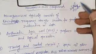 Microprocessor components in Hindi | microprocessor components | Microprocessor