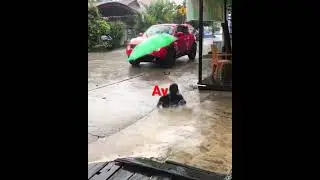 # man fall in road side gutter😯 after rain