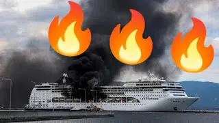 The MSC Lirica is on fire.