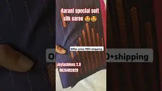 Joyfashions 2.0 DM for orders 🙋 aarani special soft silk saree offer price 950+shipping ONLY