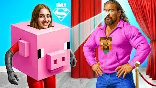 Minecraft in het echte leven! Hoe word je een Superheld? Neppe Superhelden versus Echte Superhelden!