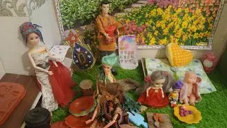 Barbie Doll All Day Routine In Indian Village/Pinky chinky Ki Kahani Part -24/Barbie Doll Bed time