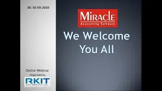 Must Watch!! Live Webinar on Miracle Accounting Software