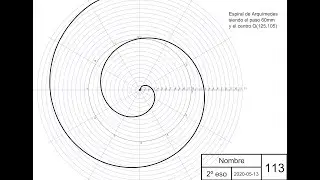 Espiral de Arquímedes 2º ESO ejercicios 113 y 114