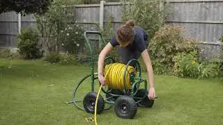 How to attach the HydroSure 150m Heavy Duty Hose Reel Cart with Basket to the tap