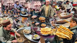 TRADITIONAL Breakfast Street Food in AFGHANISTAN | LIVER FRY RECIPE | KABULI PULAO | Subha ka Nashta
