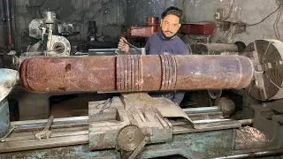 Manufacturing Hammer Hydraulic Rock Breaker Piston (NPK10XB) from old Susan XB81 Piston Scrap