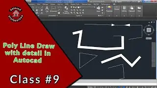 Poly line draw in auto cad in Urdu / Hindi | class #9 | all options | arc | auto cad professions.