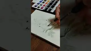 Snow hares | #speeddrawing #speedpainting #shorts #snowy #artwork #watercolor #hare #bunny