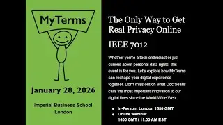 MyTerms Announcement and Launch on Data Privacy Day Jan 28 2026