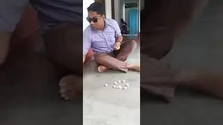stone games by village children.