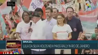 Lula holds campaign rally in Rio de Janeiro slums
