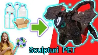 400 PET-uri și 300 de Ore: de  Sculptură rezultă un Dragon &Icirc;mbl&acirc;nzit,(Stirbul)