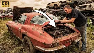 ASMR Car Restoration! 1963 Corvette Split Window Full Rebuild From Forgotten Abandoned Car to New