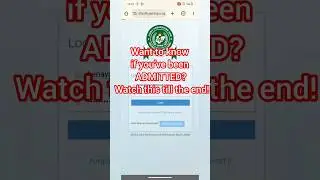 How to Check Your Admission Status in 30 Seconds! 🎓✅