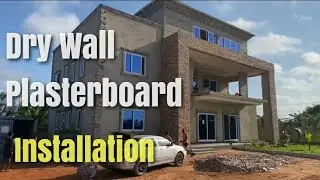 Building In Ghana | Plasterboard Construction And Glass Balustrades Installation | Dry Wall Install