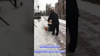 Multifunctional hand held snow sweeper