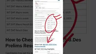 NID DAT Prelims Results 2025 Out for B.Des #nidresult #nid #prelimsresults #resultout