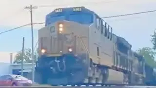 Okay K5hl on ET44AH! Csx 3406 leading!( Csx 2016 trailing&Csx 4567 as Mid Dpu) 117 cars+ Horn taps⛅️
