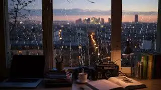 ASMR Relaxing Video Rain Sound and City View | Help with Focus on Study or Mindfulness | Lond Video