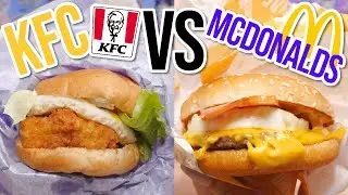 Japanese KFC vs McDonalds! Moon Burger Tasting!