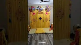 Haldi decoration ideas at home ❤️ #mehndi #Haldi #haldisongs #wedding #diy #decoration