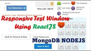 Proctor  Online Test Window | MERN Stack Advanced  | Responsive | Flex & Grid |