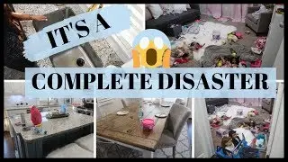 COMPLETE DISASTER CLEAN WITH ME | HOUSE TRANSFORMATION | EXTREME CLEANING MOTIVATION