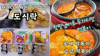 🇨🇦밥힘으로 사는 캐나다에서 태어난 아이들의 도시락/아침밥/저녁밥[소세지김밥,스윗앤사워생선튀김,미역국,카레,로제떡볶이]