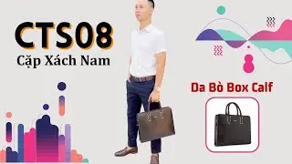 Cặp X&aacute;ch Nam Da B&ograve; Box Cao Cấp CTS08 - Ch&iacute;nh H&atilde;ng GENCE