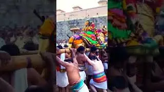 Kona Vayyali! horse vaahan of Ranganatha runs zigzag 🙏🏻🙏🏻 #directionless  #sriranganathaswamytemple