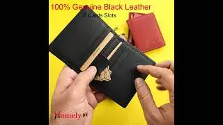 Genuine Leather Black Diary Shape Card Holder - Homely.pk
