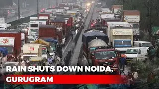 Rain Shuts Down Noida, Gurugram: WFH, Schools Closed; Roads As Streams