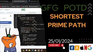 Shortest Prime Path | gfg potd today | POTD | GFG Problem of the Day | C++ |