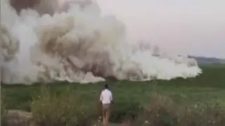 Smoke billows out as Bellandur Lake in Bengaluru catches fire