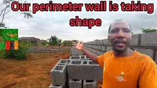 Building my perimeter wall in my village in Lusaka Zambia part 6