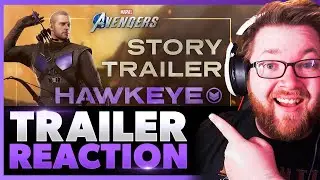 🏹 MARVEL'S AVENGERS HAWKEYE STORY TRAILER + GAMEPLAY REACTION! 🤯 Kazrisk Reacts