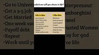 Which Life Will You Choose? 🚀 | Success Mindset vs 9-5 Life #lifedecisions #lifepath