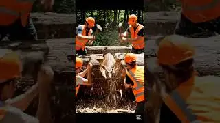 Epic Deer Rescue | Deer Trapped in Wooden Log | Dramatic Animal Rescue Scene #huntingdog #trailcamer