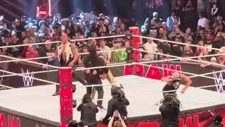 The Rock & Roman Reigns attacks Seth Rollins, Cody Rhodes, Jey Uso Live Barclays Center 4/1/24
